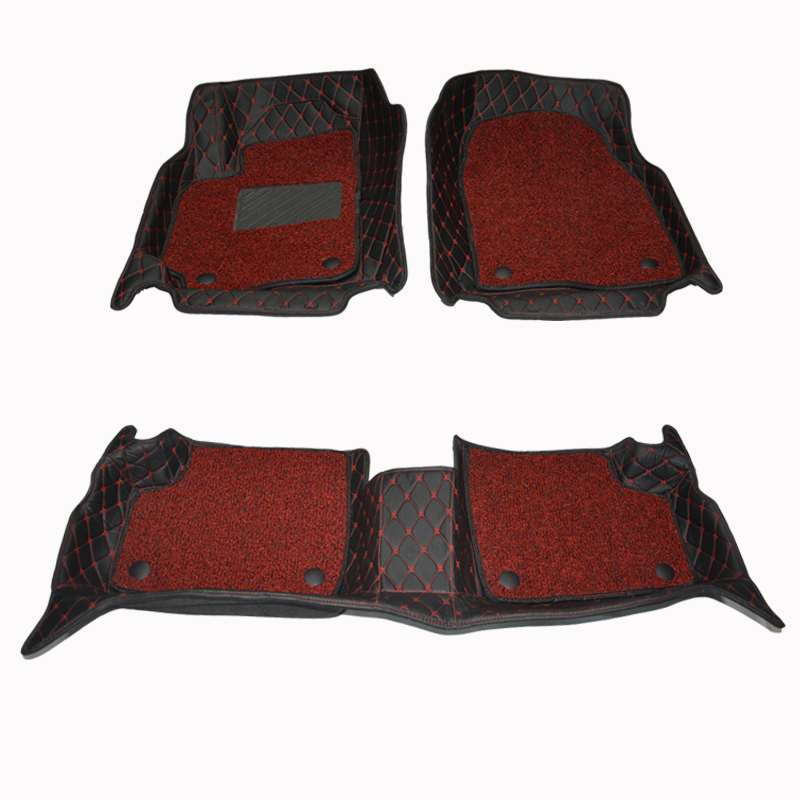 PVC car mats for 2014 corolla two layer hight quality burr base  