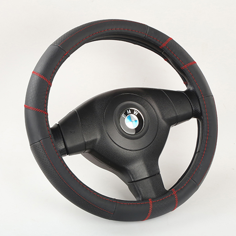 Config Breathable and Non Slip Microfiber Leather Steering Wheel Cover Universal 